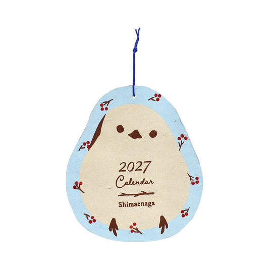 2027Calendar シェイプカレンダー シマエナガ 壁掛けカレンダー2027年 令和9年暦 トモコーポレーション