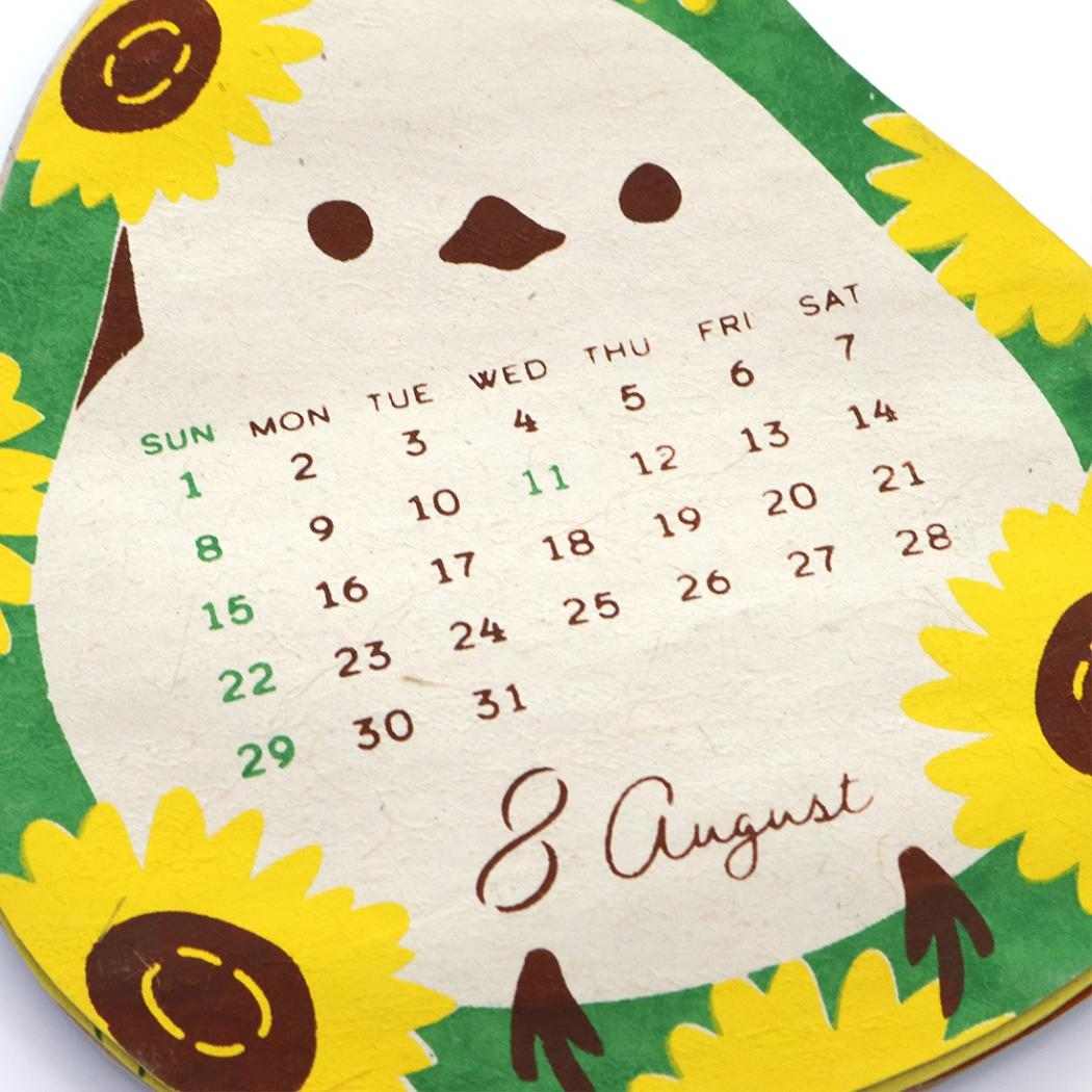 2027Calendar シェイプカレンダー シマエナガ 壁掛けカレンダー2027年 令和9年暦 トモコーポレーション