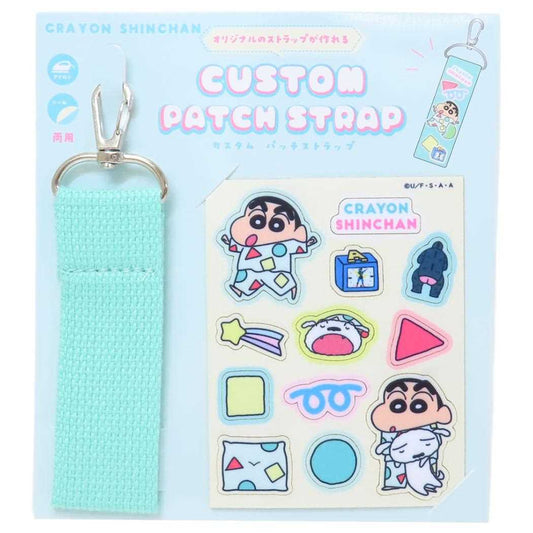 クレヨンしんちゃん オリジナルストラップ カスタムパッチストラップ パジャマ ティーズファクトリー ワッペン アップリケ ステッカー アニメキャラクター グッズ メール便可 シネマコレクション