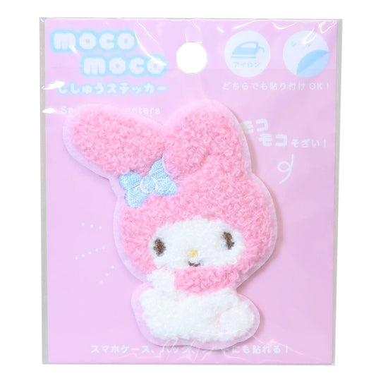 サンリオキャラクターズ ワッペン モコモコししゅうステッカー ちょこんとお座り マイメロディ Sanrio