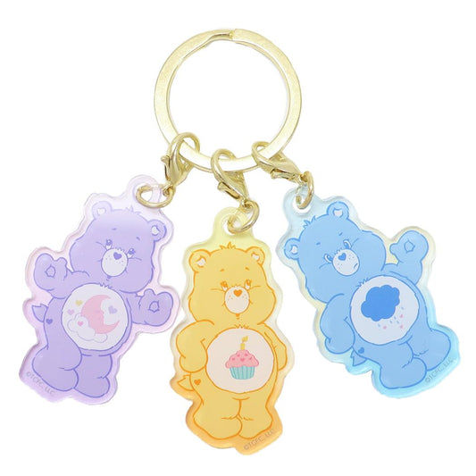 ケアベア キーリング 3チャームキーホルダー B CareBears ティーズファクトリー バッグチャーム アクキー キャラクター グッズ メール便可 シネマコレクション
