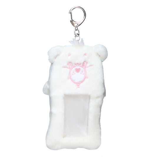 ケアベア キーリング ぬいぐるみフォトキーホルダー スパークルハートベア CareBears ティーズファクトリー 推し活 キャラクター グッズ メール便可 シネマコレクション