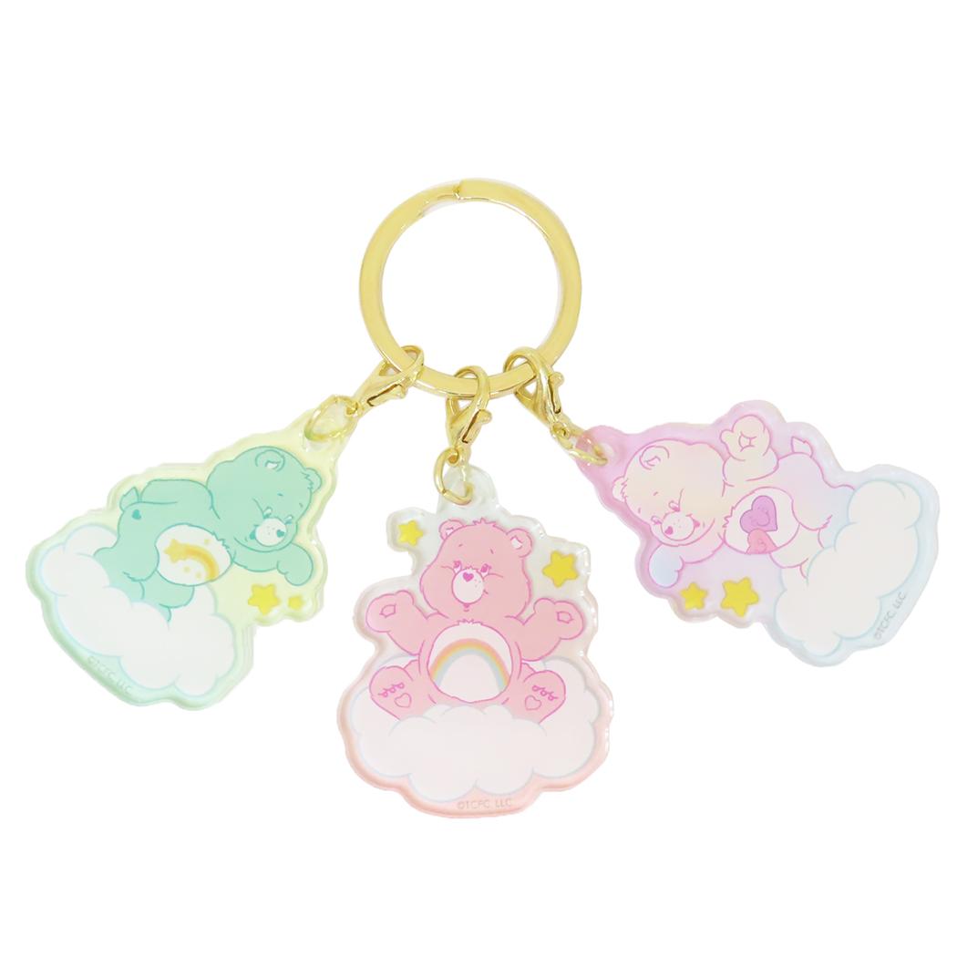 ケアベア キーリング 3チャームキーホルダー スター B CareBears ティーズファクトリー プレゼント キャラクター グッズ メール便可 シネマコレクション