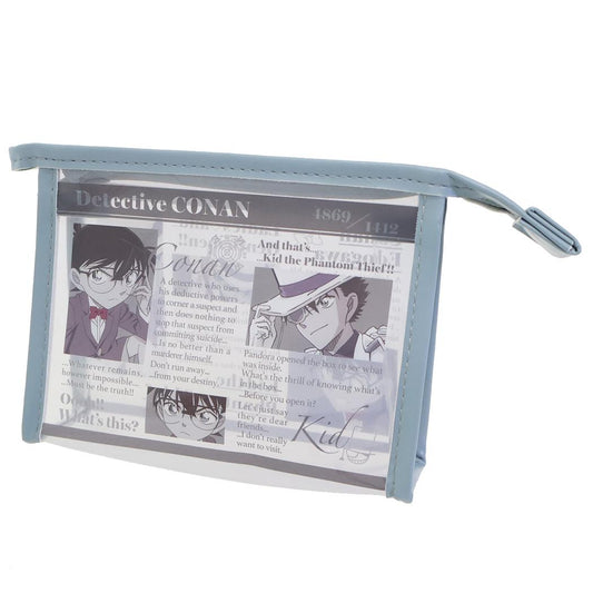 名探偵コナン コスメポーチ フチイロポーチ Newspaper 少年サンデー 小物入れ アニメキャラクター グッズ シネマコレクション