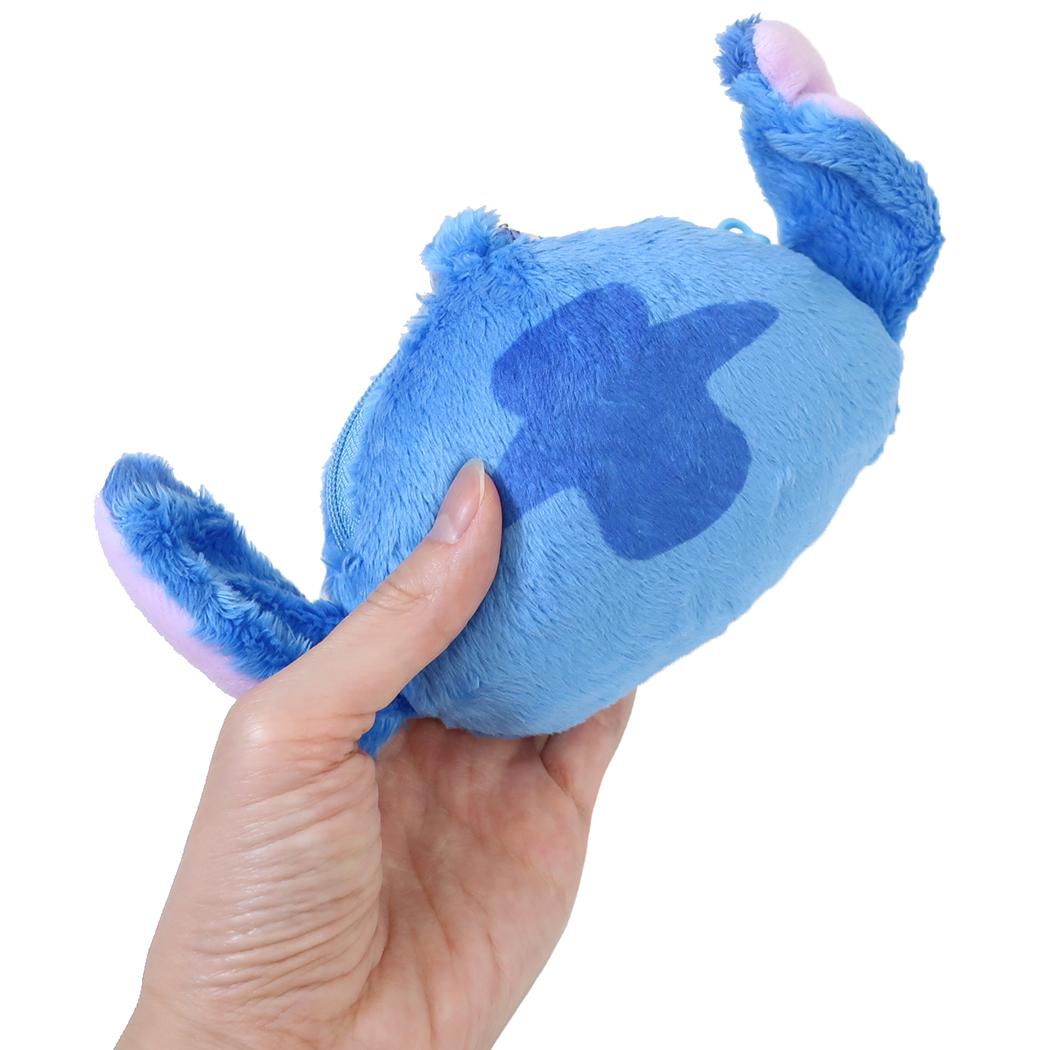 スティッチ ミニポーチ カラビナ付きぬいぐるみファスナーマスコット ディズニー