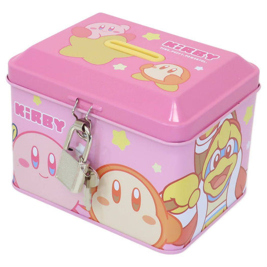 星のカービィ貯金箱カギ付き缶バンクひょっこりティーズファクトリープレゼントキャラクターグッズシネマコレクション