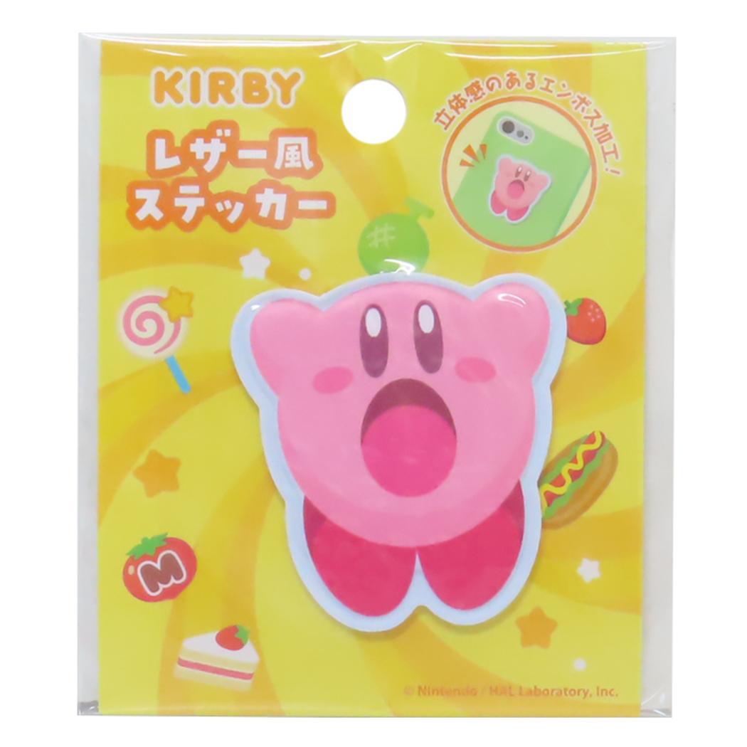 星のカービィ ダイカットステッカー レザー風ステッカー すいこみ ティーズファクトリー デコステッカー キャラクター グッズ メール便可 シネマコレクション