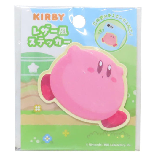 星のカービィ ダイカットステッカー レザー風ステッカー まんぷく ティーズファクトリー デコステッカー キャラクター グッズ メール便可 シネマコレクション