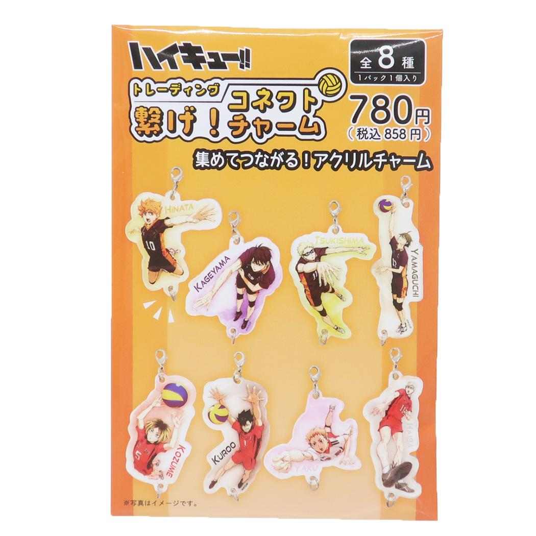 ハイキュー！！ グッズ ファスナーマスコット トレーディング繋げ！コネクトチャーム 全8種 少年ジャンプ ティーズファクトリー コレクション雑貨 アニメキャラクター メール便可 シネマコレクション