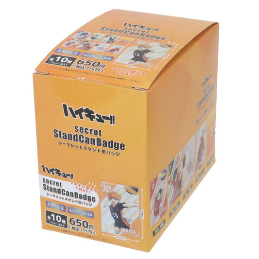 ハイキュー グッズ 缶バッジ シークレットスタンド缶バッジ 全10種 10個入セット 少年ジャンプ ティーズファクトリー コレクション雑貨 まとめ買い アニメキャラクター シネマコレクション