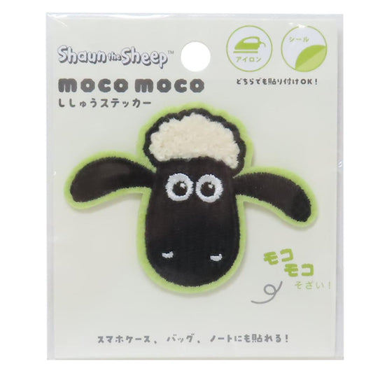 ひつじのショーン ワッペン モコモコ刺繍ステッカー フェイス ティーズファクトリー 手芸用品 キャラクター グッズ メール便可 シネマコレクション