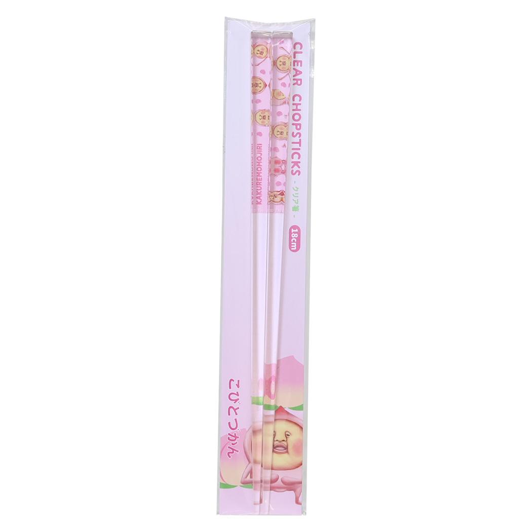こびとづかん ジュニア用おはし 18cmクリア箸 カクレモモジリ