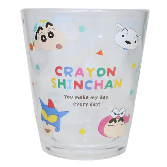 クレヨンしんちゃん プラカップ ドットタンブラー カラフルロゴ フェイス 割れにくいコップ アニメキャラクター グッズ シネマコレクション