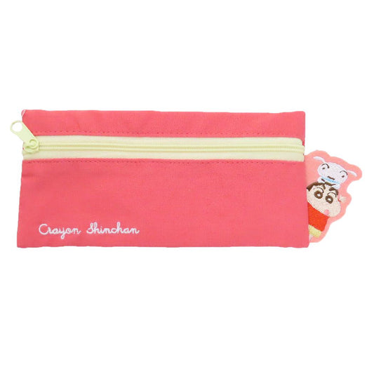 クレヨンしんちゃん ペンポーチ PYOCOTTO ぴょこっとカラーポーチ しんちゃんとシロ 新入学 ティーズファクトリー 筆箱 新学期準備文具 アニメキャラクター グッズ メール便可 シネマコレクション