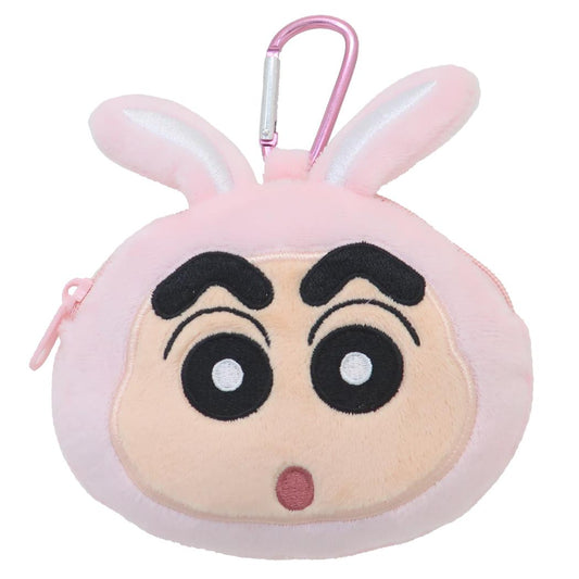 クレヨンしんちゃん マスコット カラビナ付きぬいぐるみファスナーマスコット 変身しんちゃん うさぎ ティーズファクトリー 小物入れ アニメキャラクター グッズ シネマコレクション