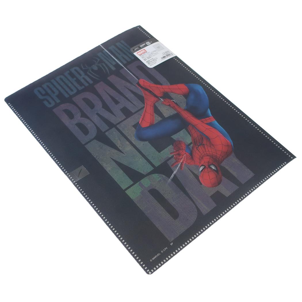 スパイダーマン ポケットファイル 6Pファイル ハードカバー A4 SMBND グレー MARVEL