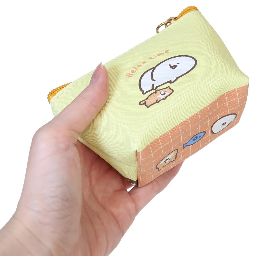 お文具といっしょ ミニポーチ 三角ミニポーチ イエロー