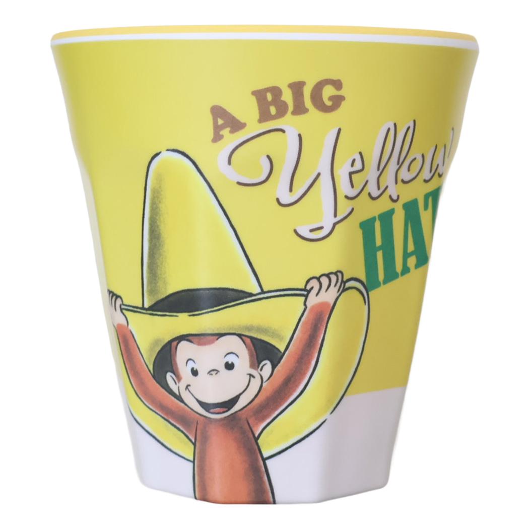 おさるのジョージ メラミンコップ マットメラミンカップ スケッチスタイル 270ml 黄色い帽子