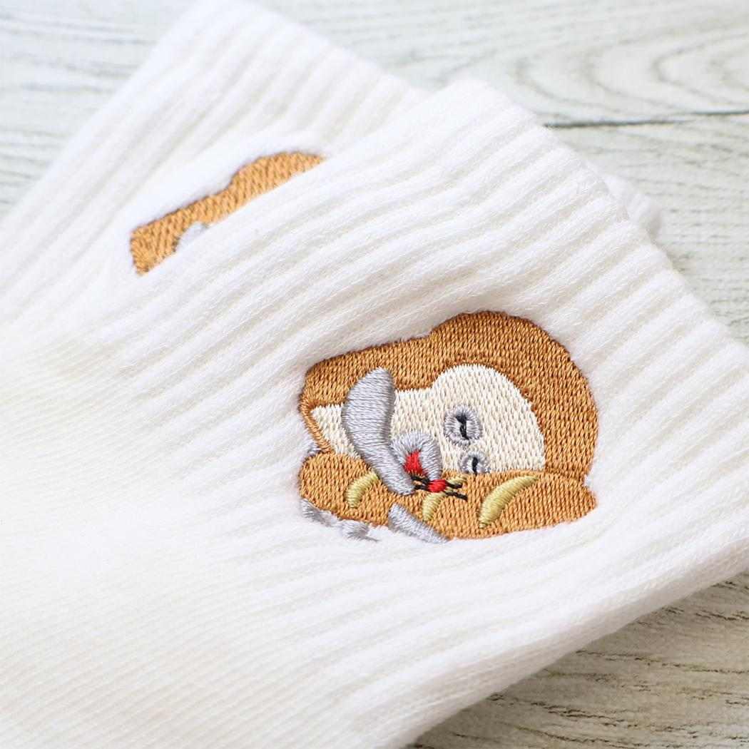 パンどろぼう 女性用靴下 刺繍ソックス いとしのパン