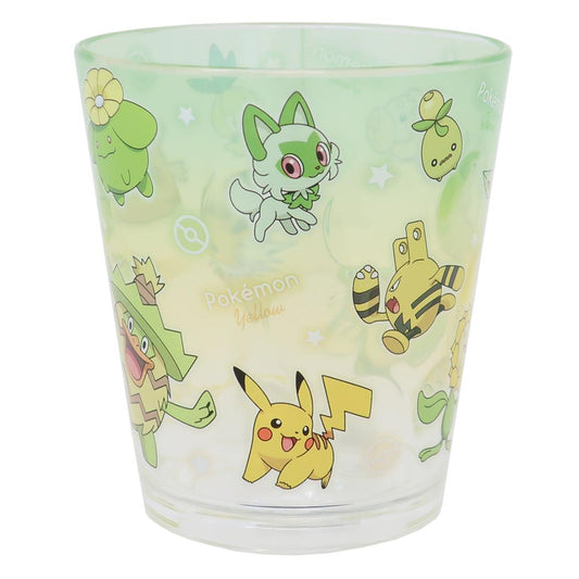 ポケットモンスター プラカップ ドットタンブラー グラデーション グリーン＆イエロー ポケモン ティーズファクトリー プラスチック 食器 かわいい キャラクター グッズ シネマコレクション