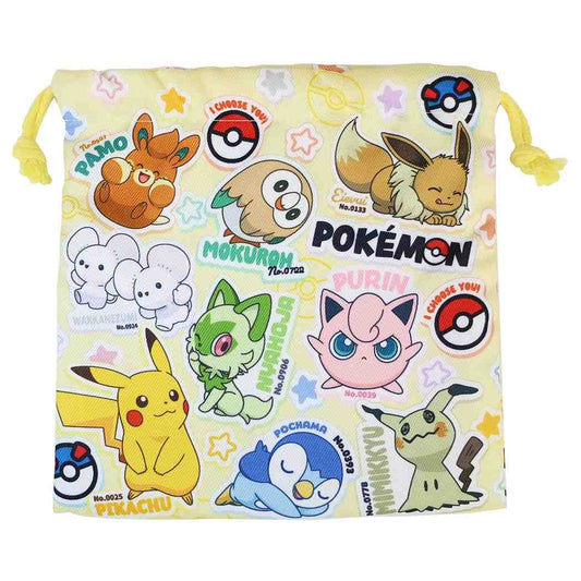 ポケットモンスター 巾着袋 フラット巾着 ステッカーズ ポップ ポケモン