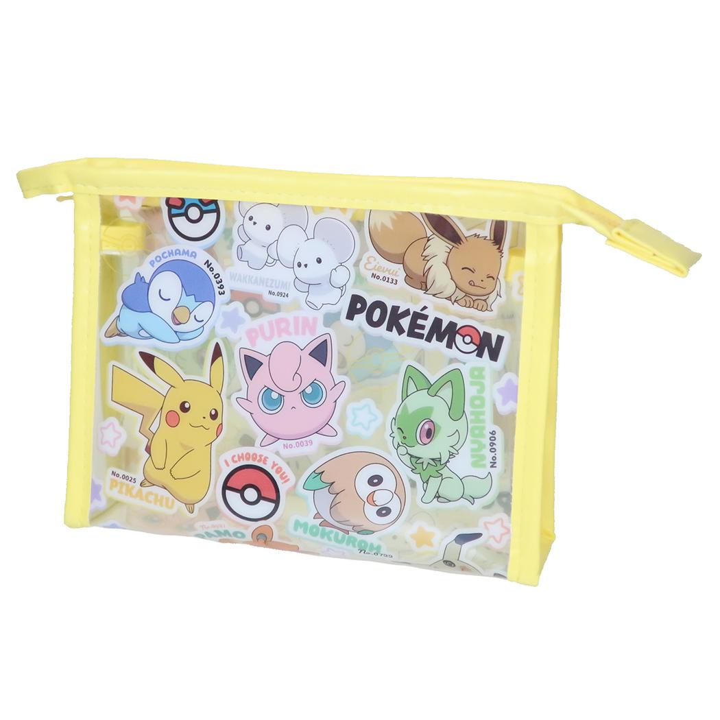 ポケットモンスター コスメポーチ フチイロポーチ ステッカーズ ポップ ポケモン