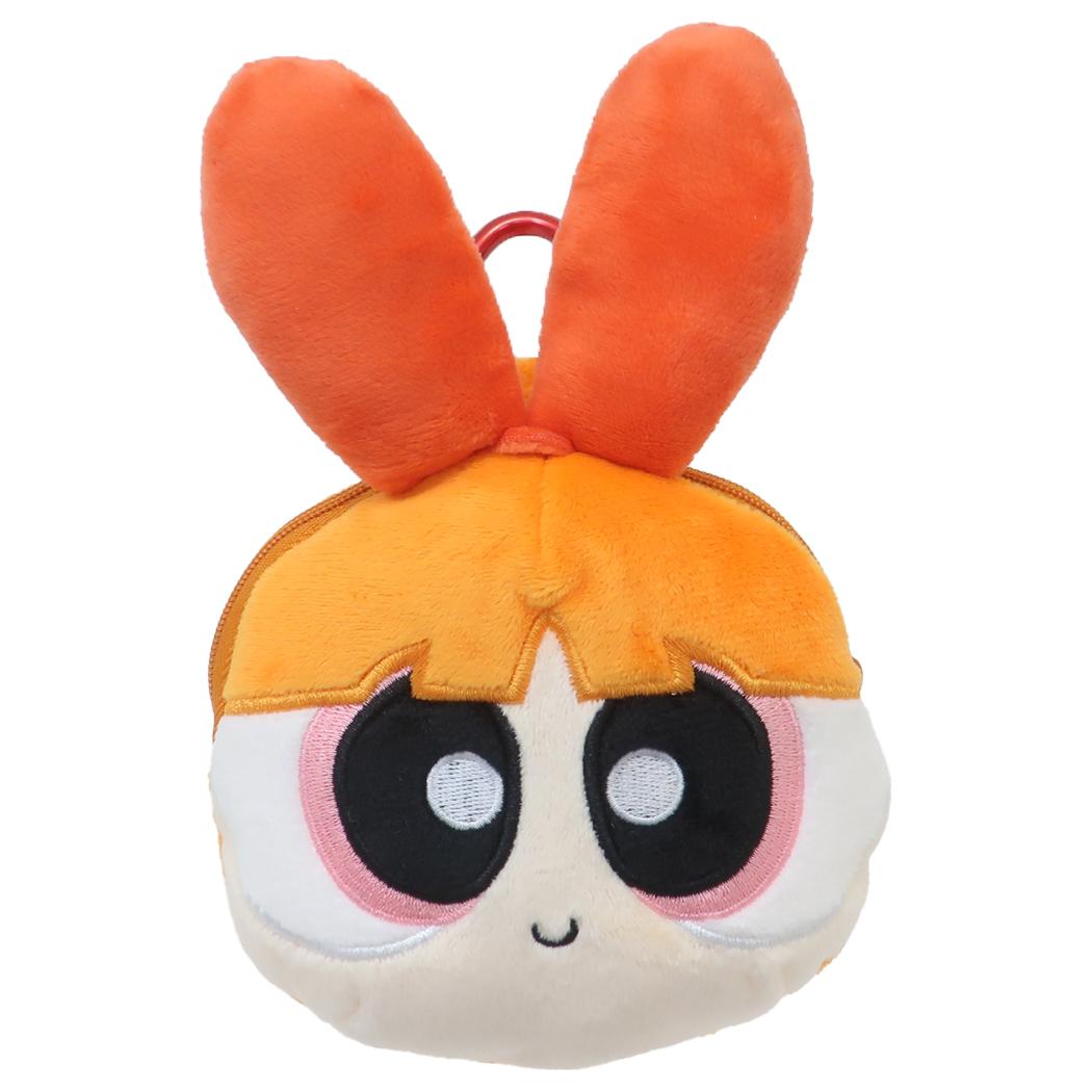 パワーパフガールズ ミニポーチ カラビナ付きぬいぐるみファスナーマスコット ブロッサム ティーズファクトリー 小物入れ キャラクター グッズ シネマコレクション