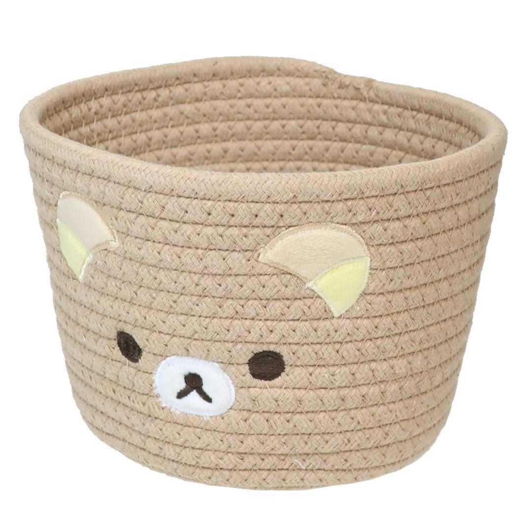 リラックマ 卓上収納 ロープバスケット Sサイズ サンエックス 小物入れ 収納ケース キャラクター グッズ シネマコレクション
