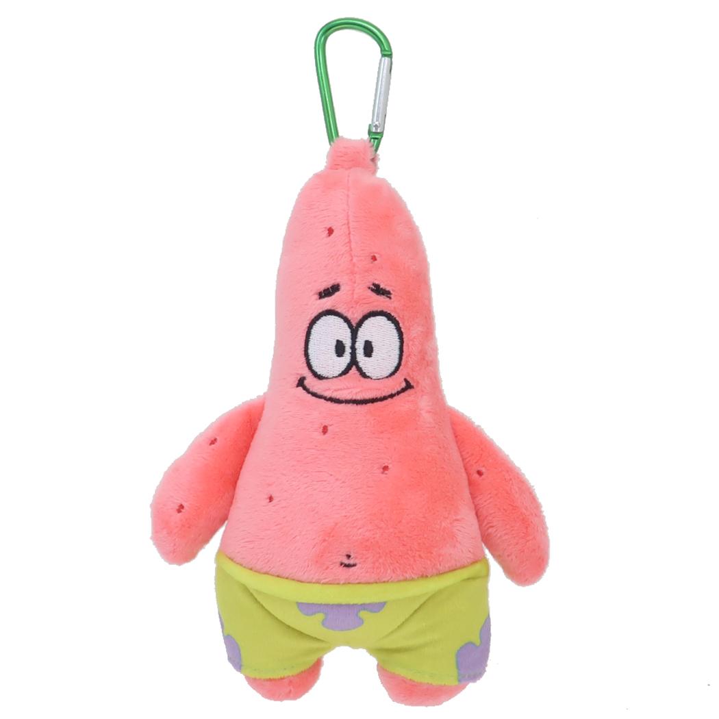 スポンジボブ ミニポーチ カラビナ付きぬいぐるみファスナーマスコット パトリック ティーズファクトリー 小物入れ キャラクター グッズ シネマコレクション
