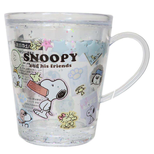 スヌーピー プラカップ ウォーターカップ ステッカー ピーナッツ ティーズファクトリー プラコップ プラスチック 食器 キャラクター グッズ シネマコレクション