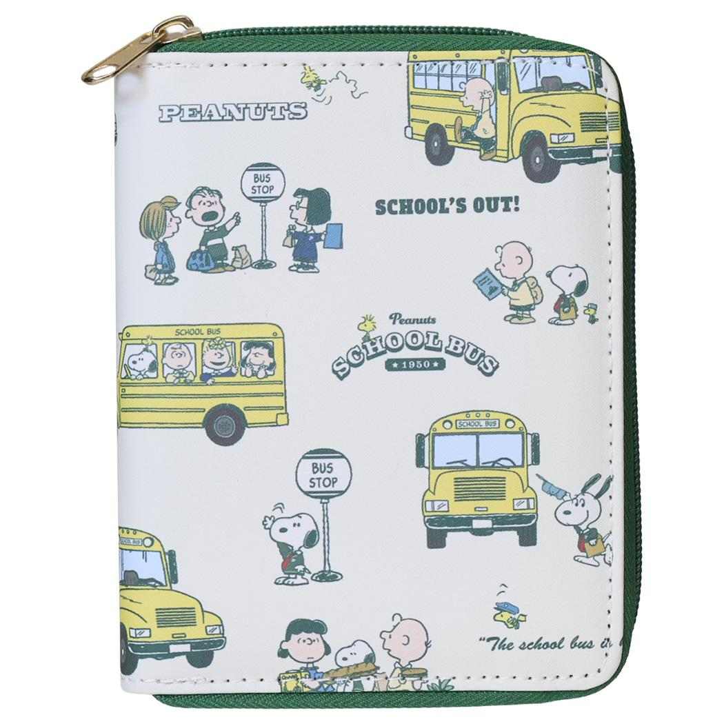 スヌーピー マルチポーチ コンパクトマルチポーチ Preppy style school bus school friend ピーナッツ