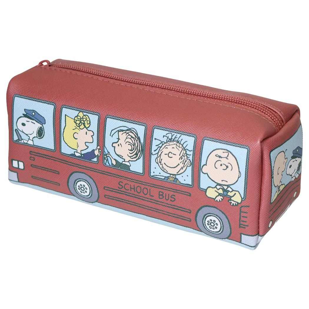 スヌーピー ペンケース バス型ポーチ Preppy style school bus school friend ピーナッツ