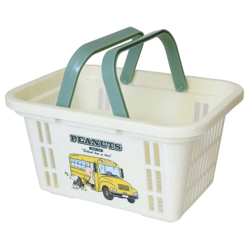 スヌーピー 卓上収納 ミニバスケット Preppy style school bus school friend ピーナッツ