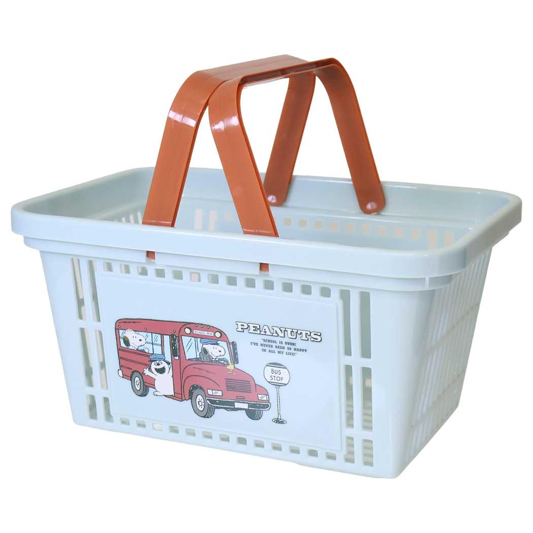 スヌーピー 卓上収納 バスケット Preppy style school bus きょうだいたち ピーナッツ