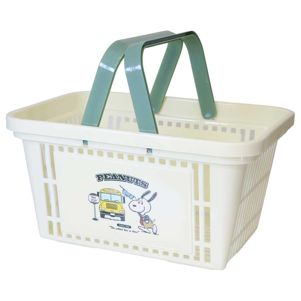 スヌーピー 卓上収納 バスケット Preppy style school bus school friend ピーナッツ