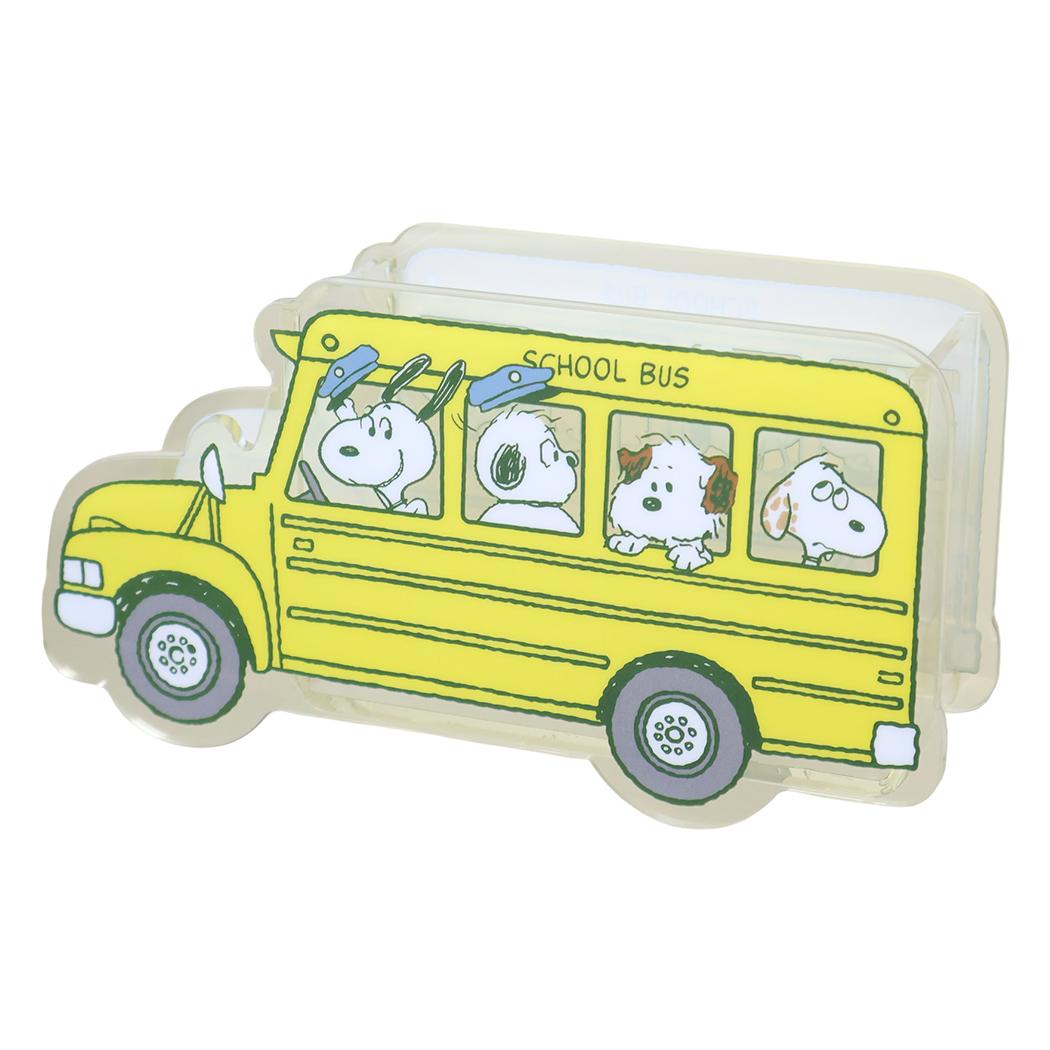スヌーピー 卓上収納 アクリルオーガナイザー Preppy style school bus きょうだいたち ピーナッツ