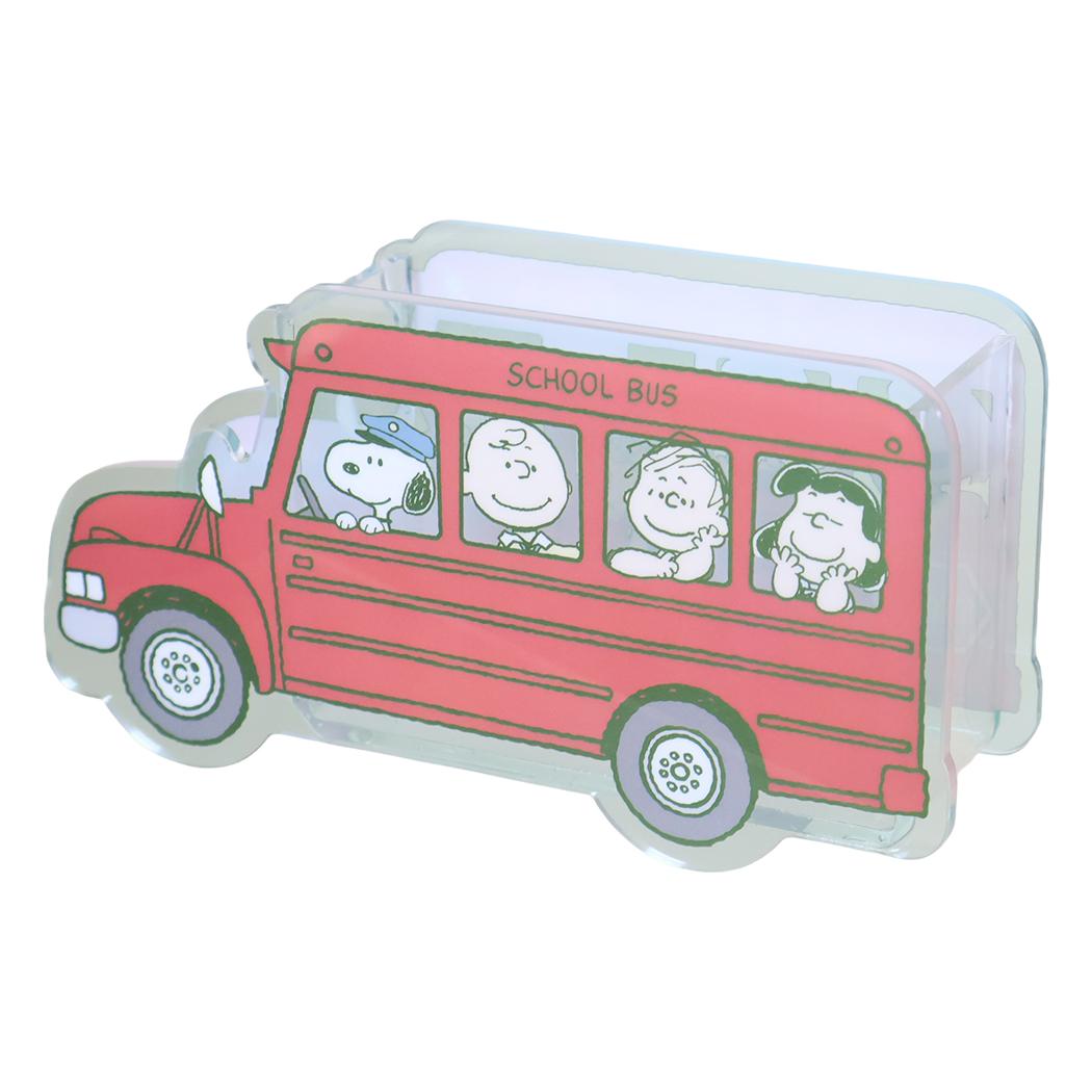 スヌーピー 卓上収納 アクリルオーガナイザー Preppy style school bus school friend ピーナッツ