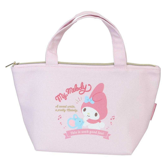 マイメロディ ランチトート 保冷帆布ランチバッグ バッジロゴ サンリオ ティーズファクトリー お弁当かばん キャラクター グッズ メール便可 シネマコレクション