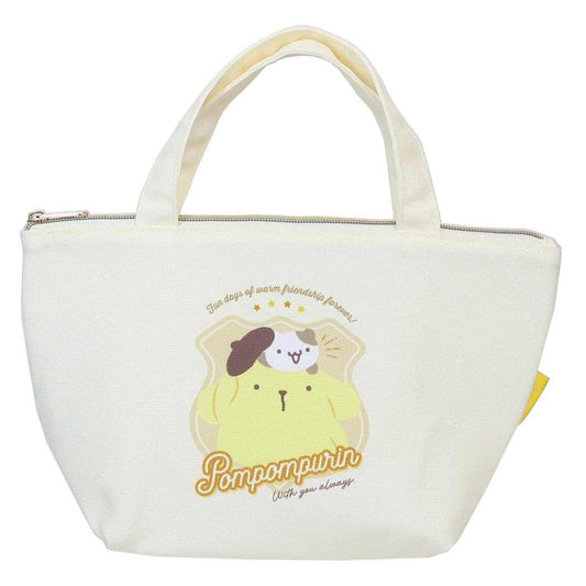 ポムポムプリン ランチトート 保冷帆布ランチバッグ バッジロゴ サンリオ ティーズファクトリー お弁当かばん キャラクター グッズ メール便可 シネマコレクション
