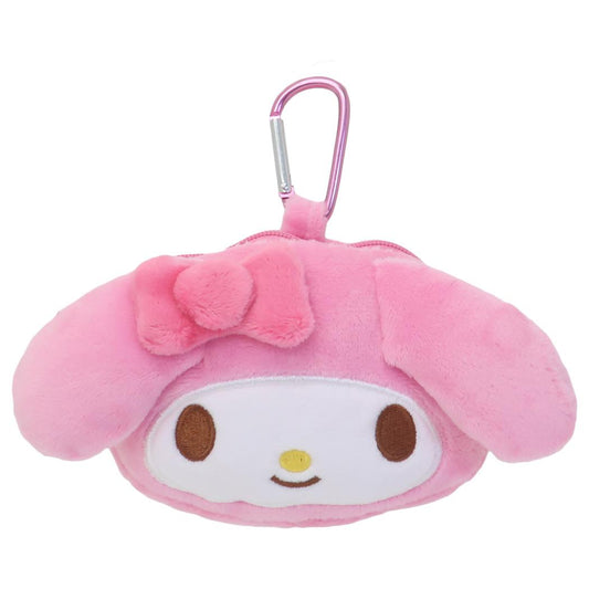 マイメロディ ミニポーチ カラビナ付きぬいぐるみファスナーマスコット サンリオ ティーズファクトリー 小物入れ キャラクター グッズ シネマコレクション