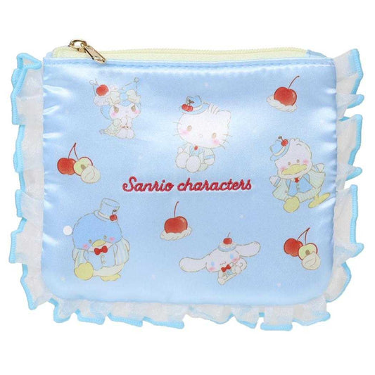 サンリオキャラクターズ ミニポーチ フリルティッシュポーチ スカイブルーチェリーケーキ Sanrio 小物入れ キャラクター グッズ メール便可 シネマコレクション