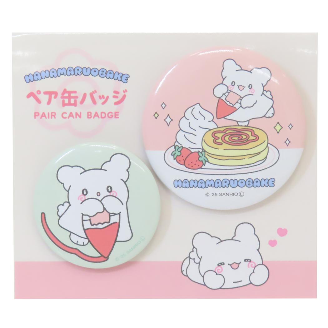 はなまるおばけ 缶バッジ ペア缶バッジ はなまるパンケーキ サンリオ ティーズファクトリー カンバッジ 2コセット キャラクター グッズ メール便可 シネマコレクション