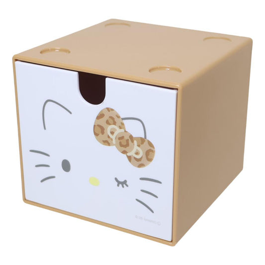 ハローキティ 卓上収納 スタッキングチェスト フェイス レオパード サンリオ アクセサリー収納 キャラクター グッズ シネマコレクション