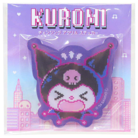 クロミ キャラクターステッカー チェンジングアクリルステッカー フェイス サンリオ ティーズファクトリー デコシール キャラクター グッズ メール便可 シネマコレクション