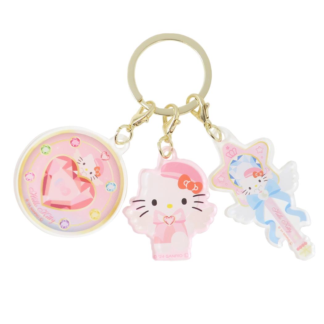 ハローキティ キーリング 3チャームキーホルダー マジカルジュエリー サンリオ ティーズファクトリー キーホルダー キャラクター グッズ メール便可 シネマコレクション