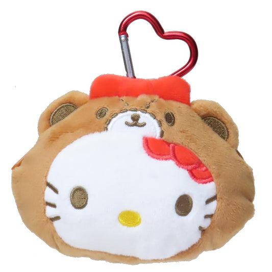 ハローキティ ミニポーチ カラビナ付きぬいぐるみファスナーマスコット おともだちきぐるみ サンリオ ティーズファクトリー 小物入れ キャラクター グッズ シネマコレクション