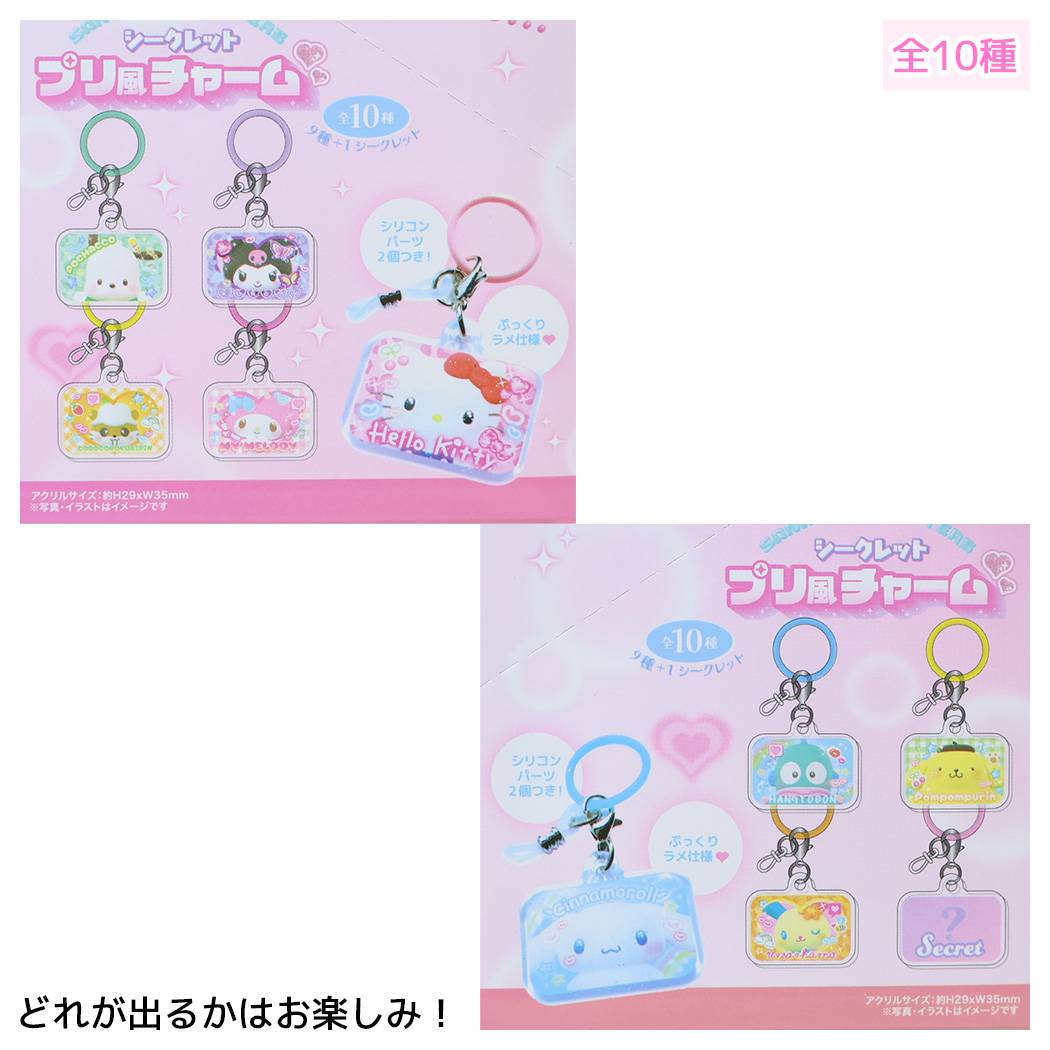 サンリオキャラクターズ めじるしチャーム シークレット プリ風チャーム 全10種 単品 どれか1個 Sanrio