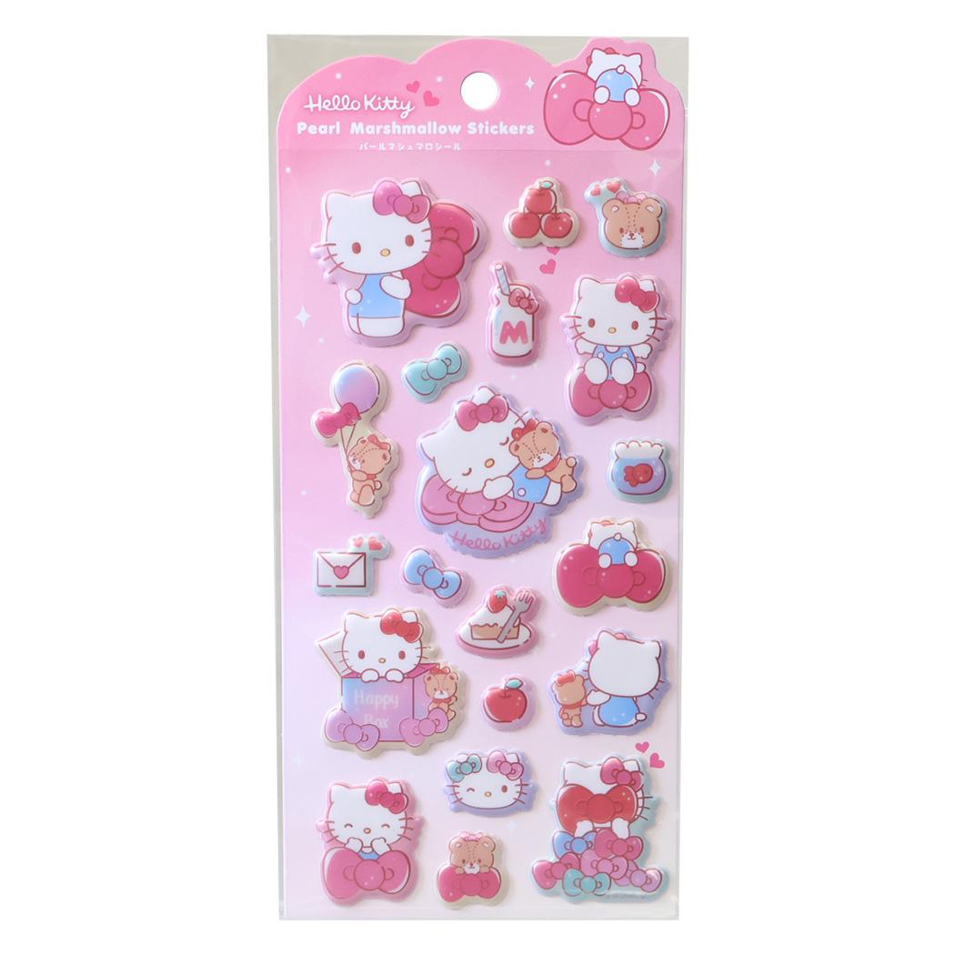 ハローキティ シールシート パールマシュマロシール ぎゅっとリボン サンリオ