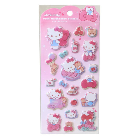 ハローキティ シールシート パールマシュマロシール ぎゅっとリボン サンリオ