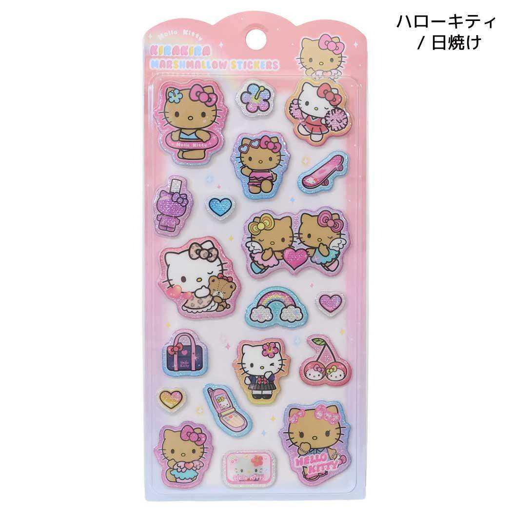 サンリオ シールシート サンリオキャラクターズ キラキラ マシュマロ シール ハローキティ / 日焼け Sanrio